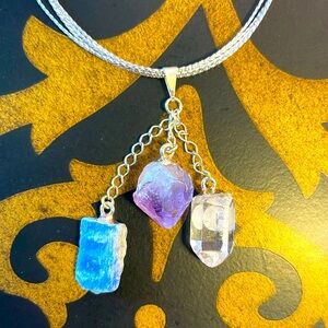 Cute Triple Crystal Necklace!!!